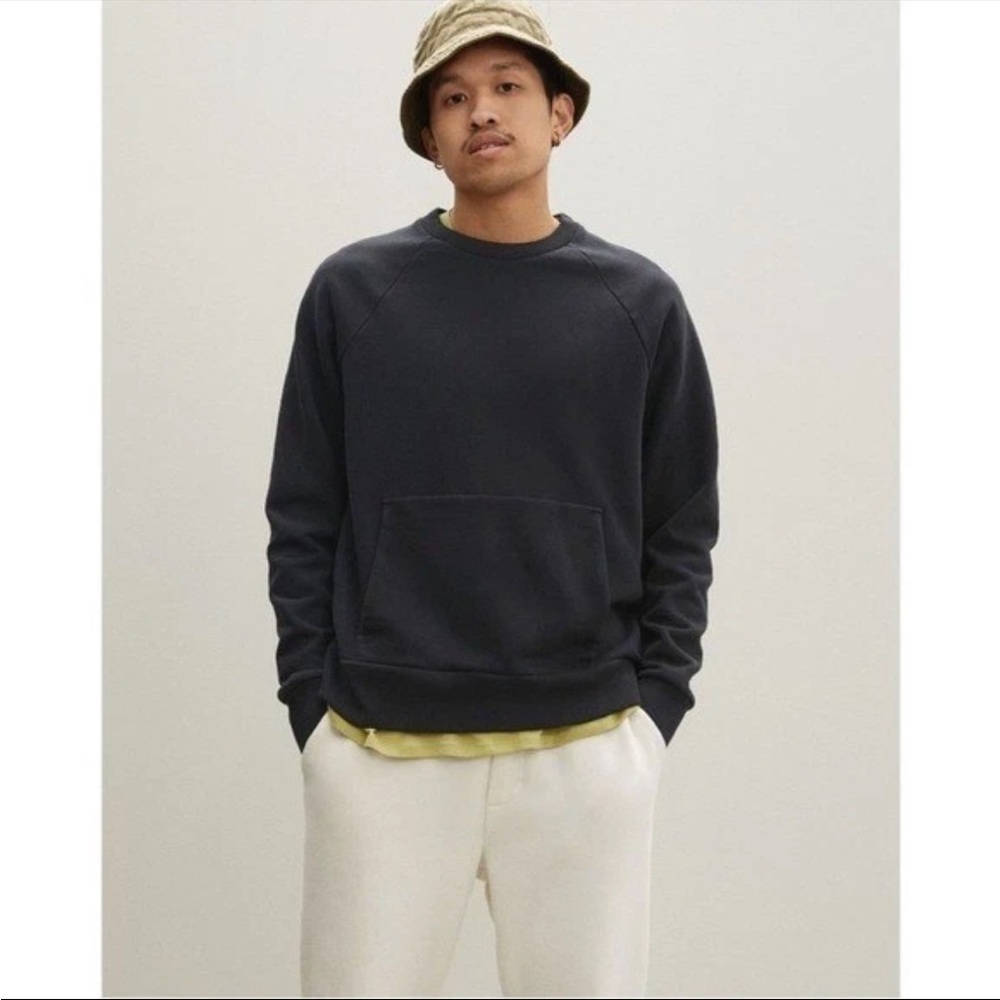 The Everlane Men's The Track Crewneck Sweatshirt in Dark Heather Grey NWT XL